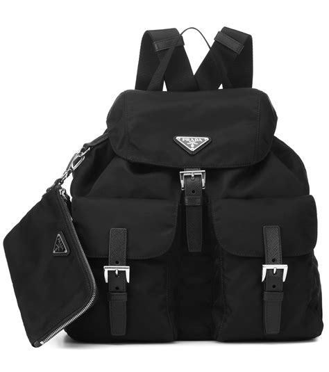 prada black small backpack|prada nylon backpack large.